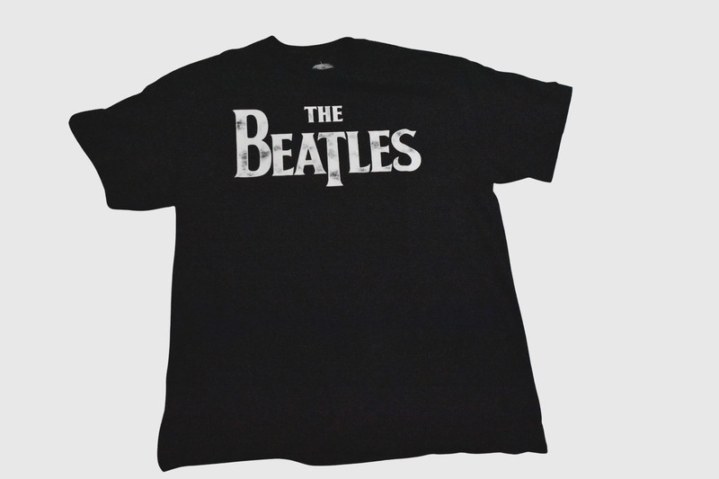 The Beatles Mens The Beatles Distressed Logo Black Shirt New M, L, XL, 2XL gallery