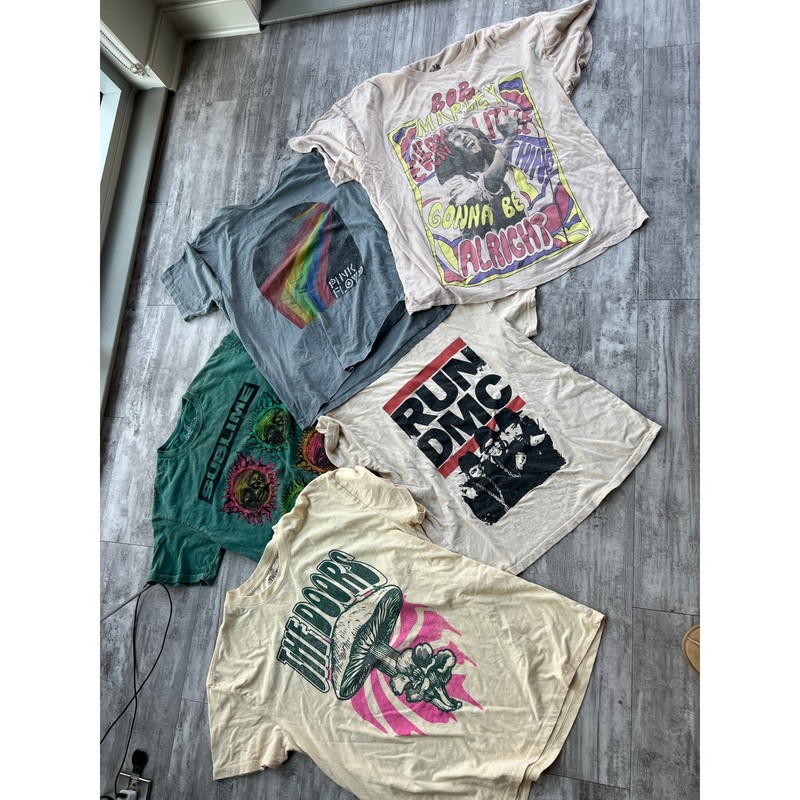 Huge 25pc Band Tee Lot Nirvana AC/DC Wu-Tang Johnny Cash Bob Marley Graphic