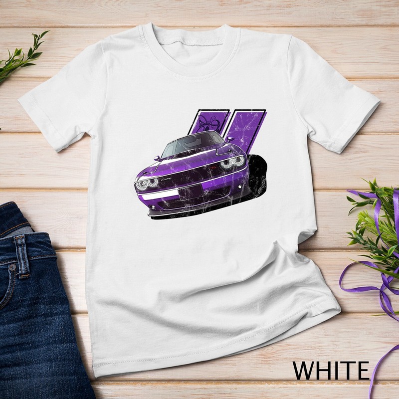 Plum Crazy Modern Muscle car american V8 engine car design Unisex T-shirt