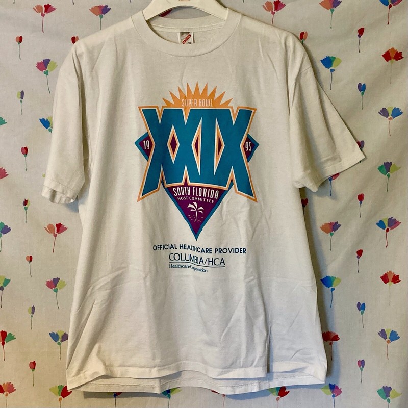 Super Bowl NFL T-Shirt XL- South Florida 1995-Super Bowl 29 – Made In USA-