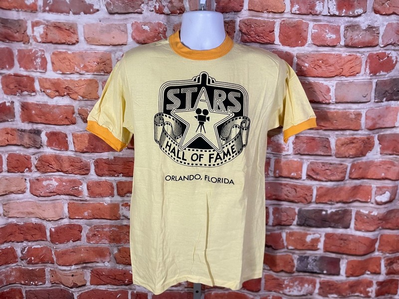 vintage 70s Stars Hall Of Fame wax museum ringer tee fits L/M Orlando shirt gallery
