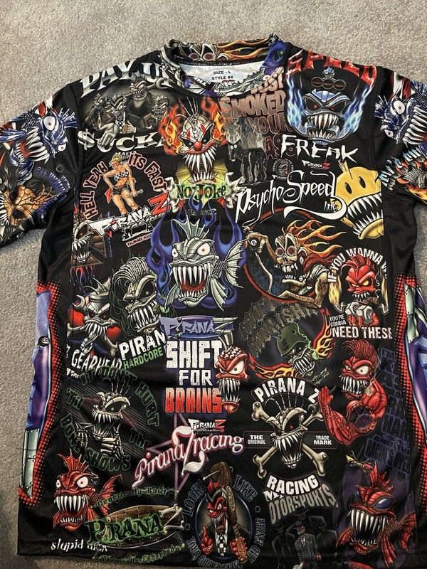 Psycho Speed Inc Piraniaz Racing NHRA Camping World Shirt L Multi Color