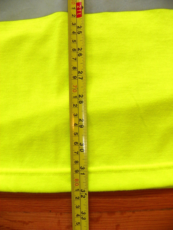 NWOT BERNE Safety Shirt Class 3 Level 2 Neon Yellow Reflective Stripe 2X gallery