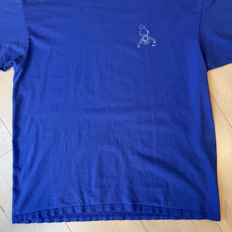 Vintage Nike Shox Shirt Large Blue Made in USA Streetwear Basketball Running gallery