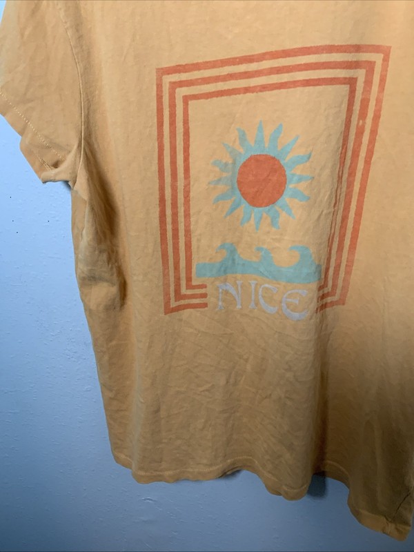 Junk Food Tee Clothing Unisex Yellow Ocean Vibe Sea Nice Love T-Shirt Medium gallery