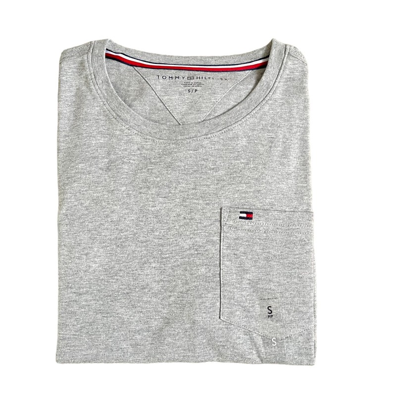 NWT Tommy Hilfiger Mens Regular Fit Solid Pocket Short Sleeve T-Shirt Jersey Tee gallery