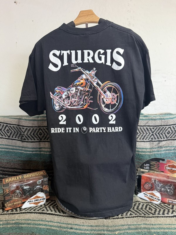 Sturgis 2002 Bike Week Shirt, Large, 29 in Long 18 in Wide