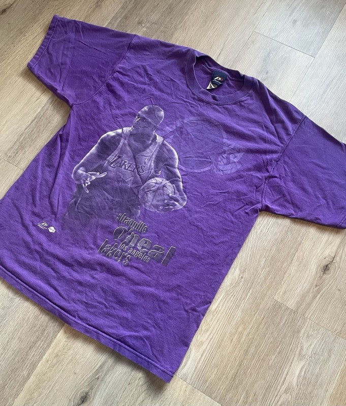 Vintage Pro Player Los Angeles Lakers Shaquille O’Neal Big Face T-Shirt Large gallery