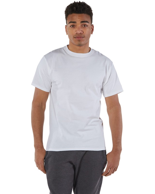 Champion Adult Short Sleeve Stylish T Shirt Casual Plain T-Shirt - T525C
