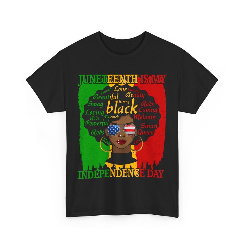Juneteenth Is my Independence Day Afro Natural Hair Woman Vintage T-Shirt