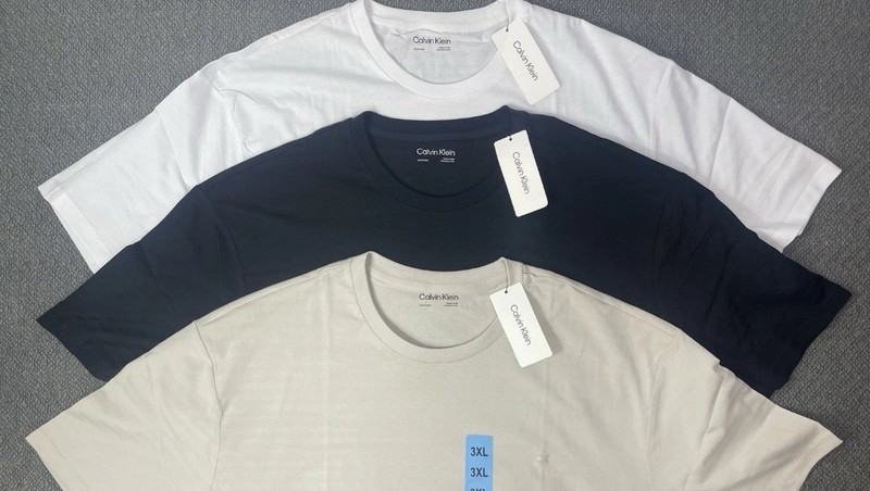 Calvin Klein Men’s Dress Tee in Beige, Black or White Pick Your Size S-3XL NWT gallery