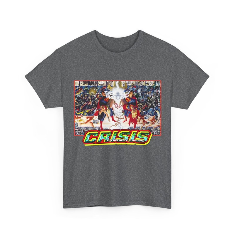 Crisis on Infinite Earths T-Shirt George Perez Alex Ross Art Vintage-Style Tee