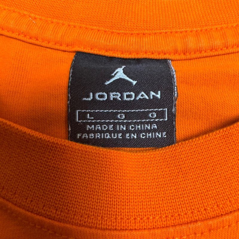 Jordan 8 VIII Graphic T-Shirt Jumpman Logo Orange Casual Top Mens Large gallery