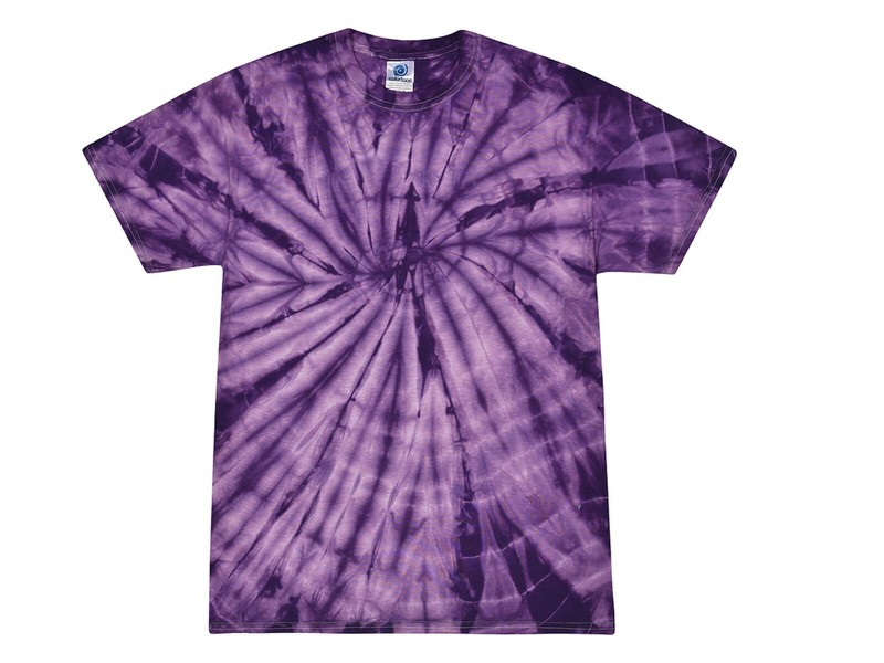 Tie Dye T-Shirts Purple Kids & Adult S M L XL 2XL 3XL 4XL 5XL Cotton Colortone