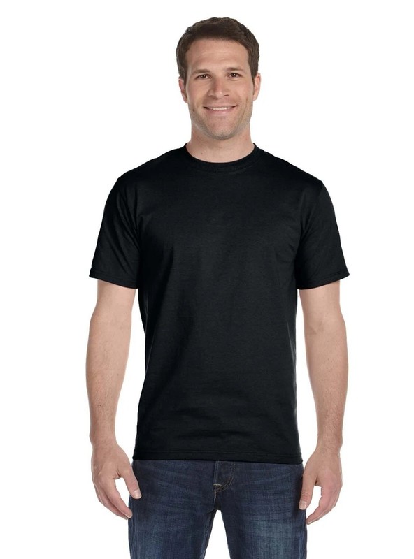 Gildan Men’s T-Shirt Heavy Cotton Short Sleeve Plain Blank Black Tee Sz 2XL New
