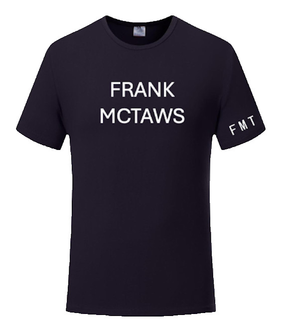 FRANK MCTAWS Unisex Short Sleeve Crew Neck Graphic Logo T-Shirt