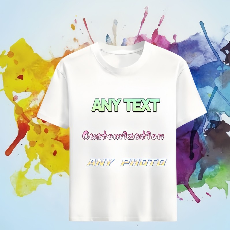 Customized T-shirts, personalized, add your own words - made of 100% cotton gallery