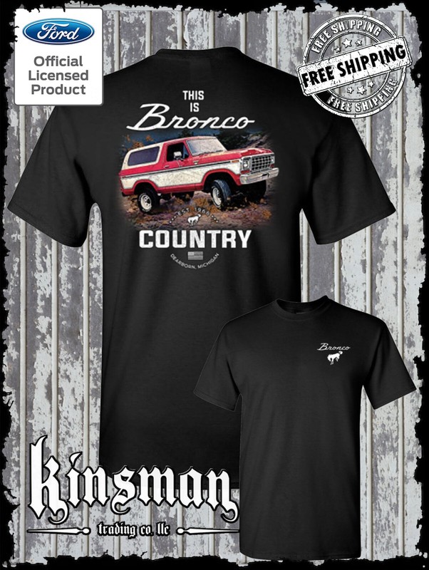 Bronco Country Ford 2-Sided T-Shirt – Official Licensed Product