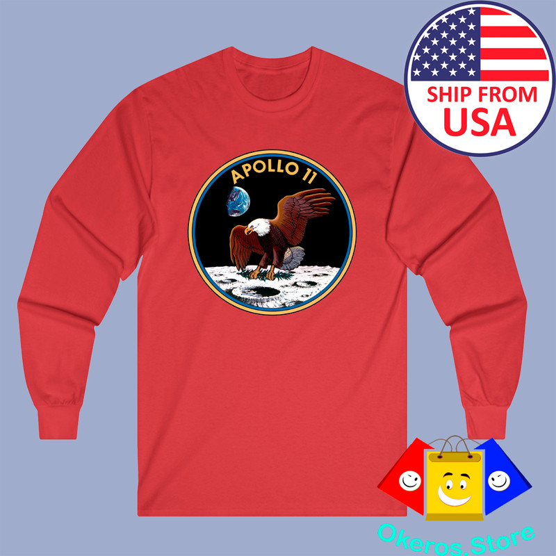Apollo 11 Space Mission Men’s Red Size S to 2XL