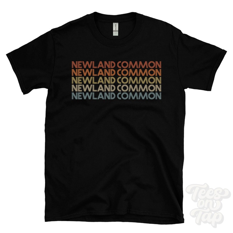 NEWLAND COMMON REPEATED RETRO STYLE T-SHIRT mens & womens uk place name gift
