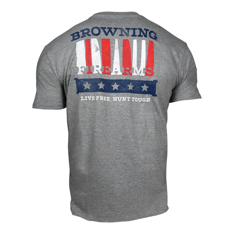 Browning Striped Firearms T-Shirt (M)- Graphite Heather gallery