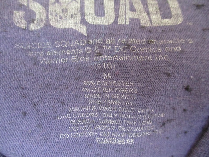 DC COMICS SUICIDE SQUAD PURPLE T-SHIRT - SIZE M gallery