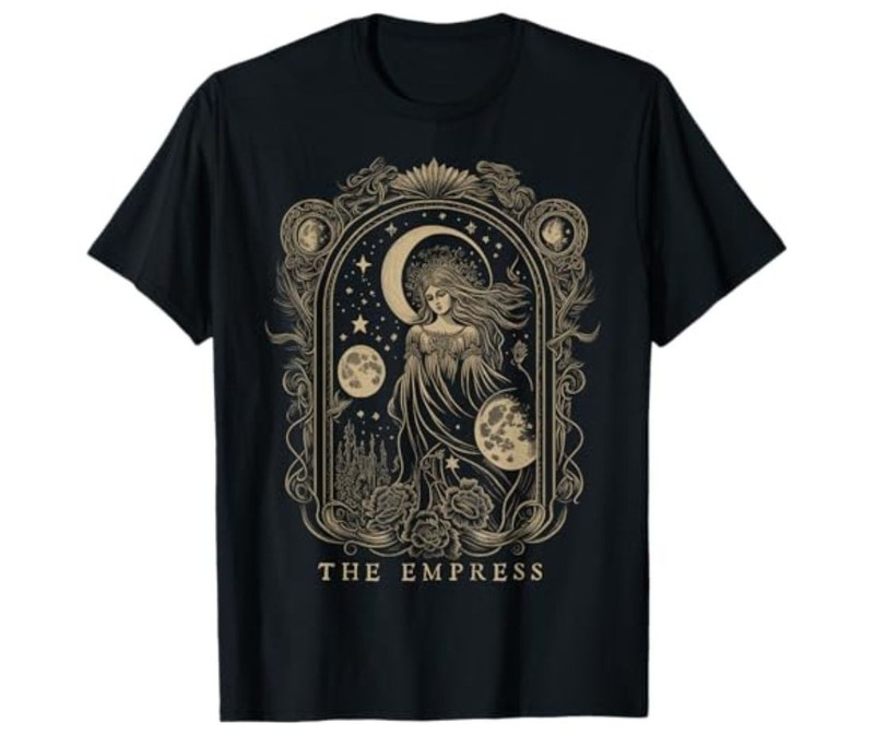 The Empress Shirt Tarot Card Celestial Moon Goddess Mystic Aesthetic Tee