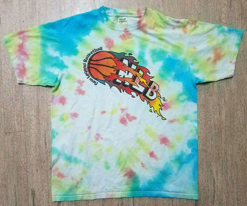Anvil New Legend Basketball NLB Large T- Shirt Tie Dyed