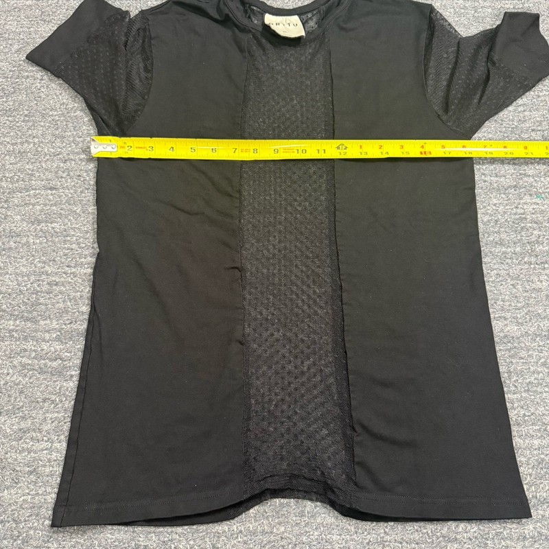 ORTTU Shirt Men XL Black Mesh Panel Sleeve Goth Dance Rave Industrial Slim Fit gallery