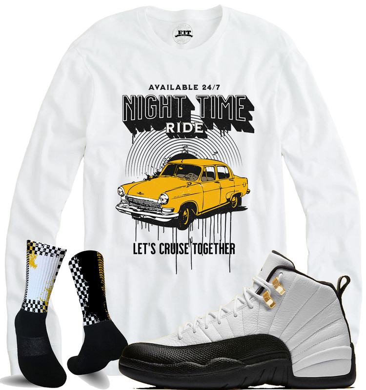 We Will Fit shirt to match Jordan 12 Taxi yellow black and white gallery