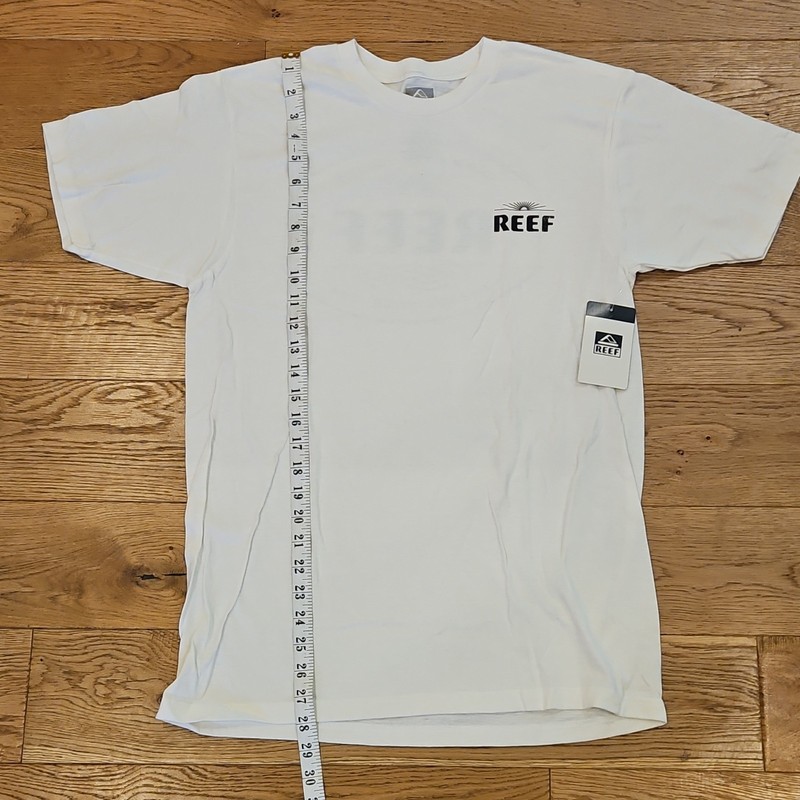 Reef Graphic Logo Short Sleeve Crew Neck T-Shirt White Men’s Size M