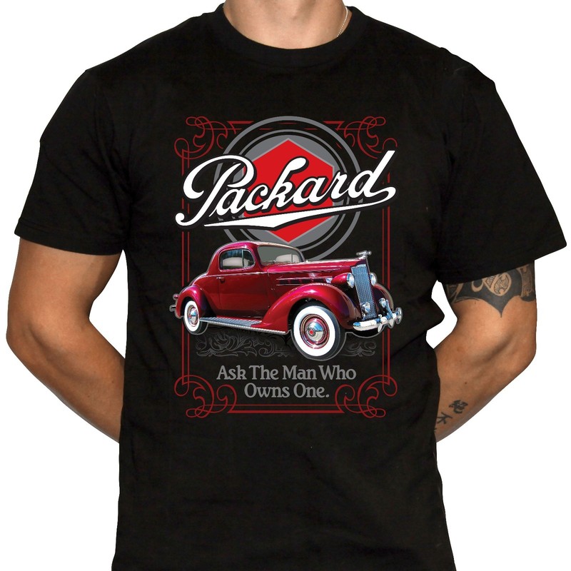 Packard Automobile T-Shirt – Defunct Auto Manufacturer – 100% Preshrunk Cotton