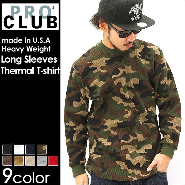 Pro Club Heavyweight Long Sleeve Black Thermal Size M-7 XL Mens Thermal gallery