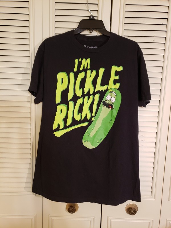 Rick and Morty Adult Swim Ripple Junction I’m Pickle Rick Graphic Tee Black Sz L