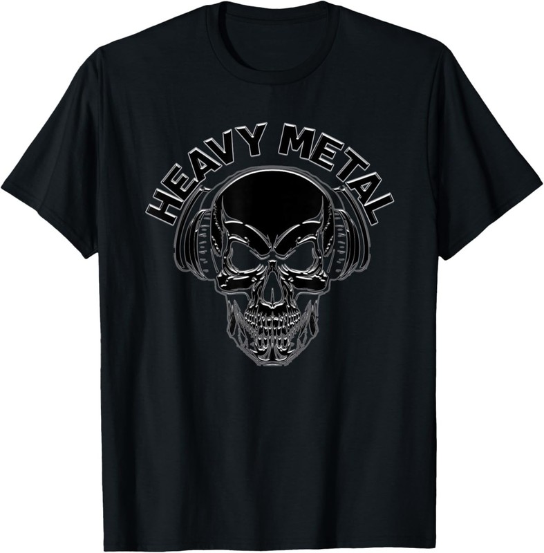 Heavy Metal Music Skull Dark Stealth Rock Concert T-Shirt