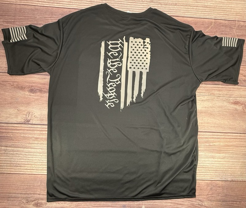 We The People Reflective American Flag Shirt Patriotic America USA 2nd Amendment
