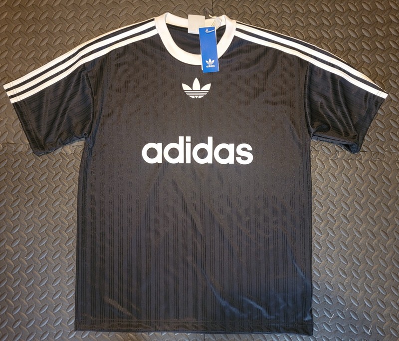 RARE! NEW MEN'S ADIDAS ORIGINALS TREFOIL POLY TEE SHIRT ~SIZE 2XL #IU2341 BLACK gallery