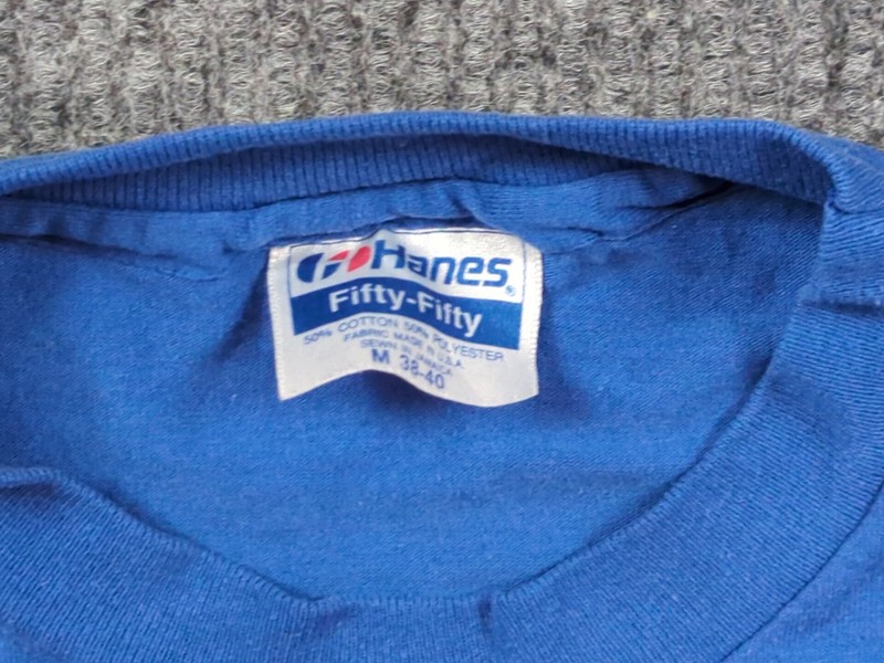 Vintage Rocky Mountains Shirt Mens Medium Blue 80s Short Sleeve Hanes Colorado gallery