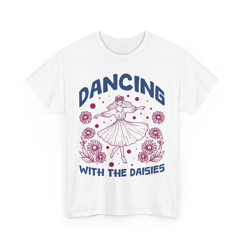 Dancing Colorful Floral T-Shirt | Botanical Design & Spring Season Tee |