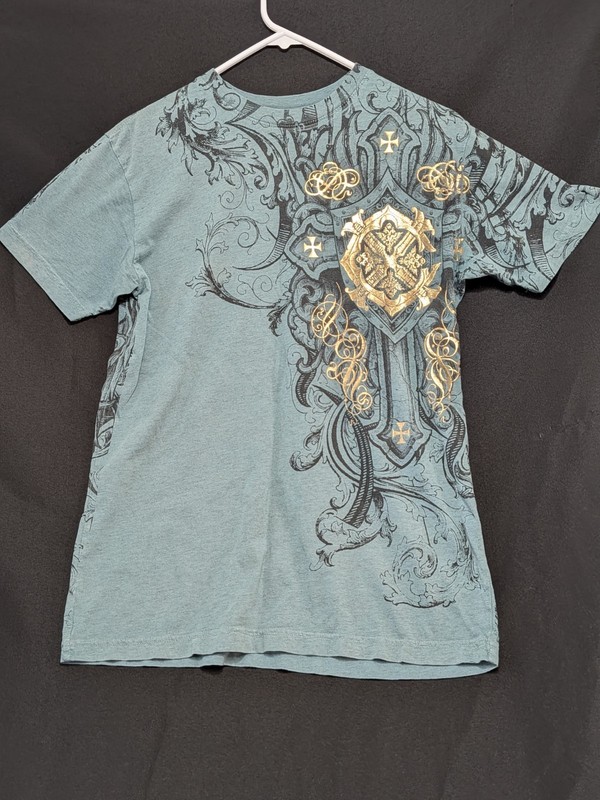 Affliction Xtreme Couture Men’s SMALL Y2K T-Shirt Short Sleeve Graphic Tee