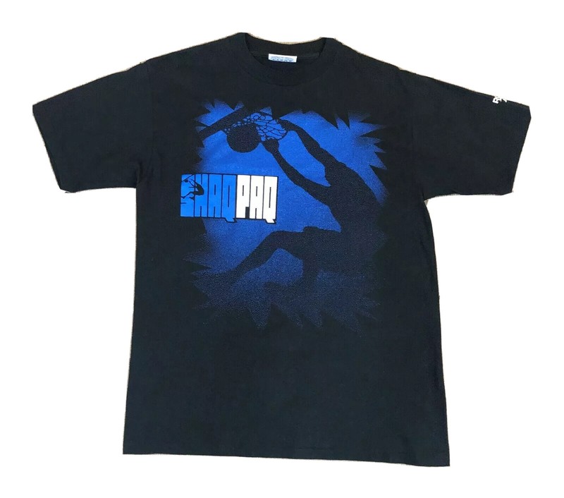 VTG Reebok Shaq Paq Shaquille O’Neal T-Shirt Black Adult Large Shaqpaq 90s