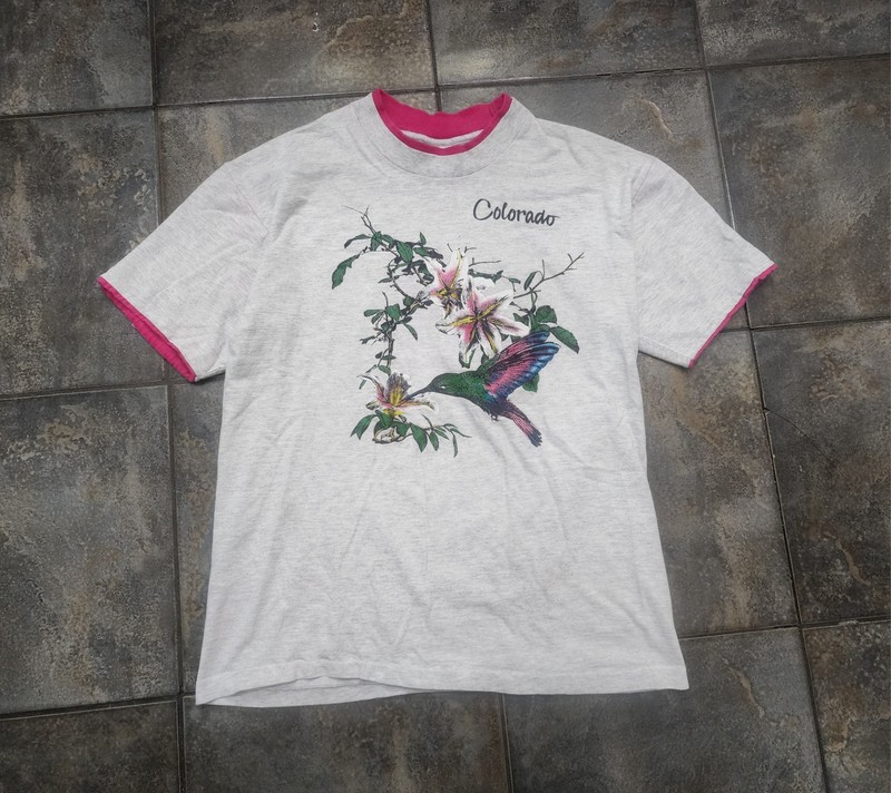 Vintage 90s Signal Sports Men’s Large Hummingbird Nature Colorado T Shirt