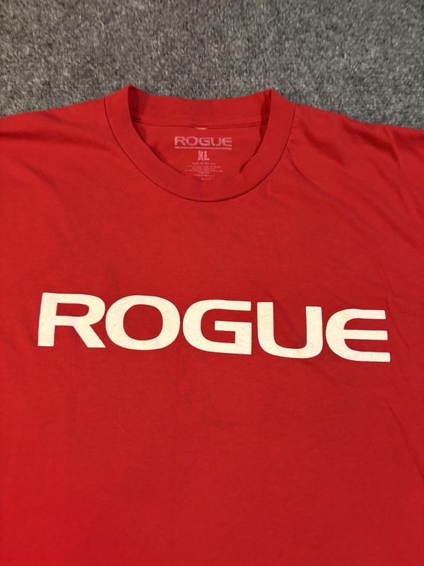Rogue Shirt Mens XL Red American Flag Logo Graphic Tee USA Made Athletic Fit gallery