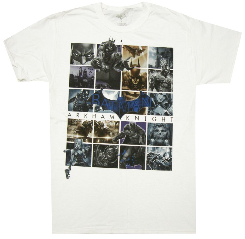 Batman Arkham Knight Arkham Boxes Adult T-Shirt – Official DC Comics Superheroes