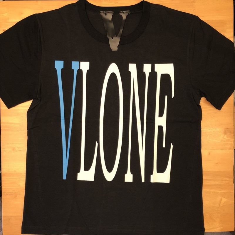 Vlone Staple Light Blue / Black T-shirt Size L – Ships Same Day