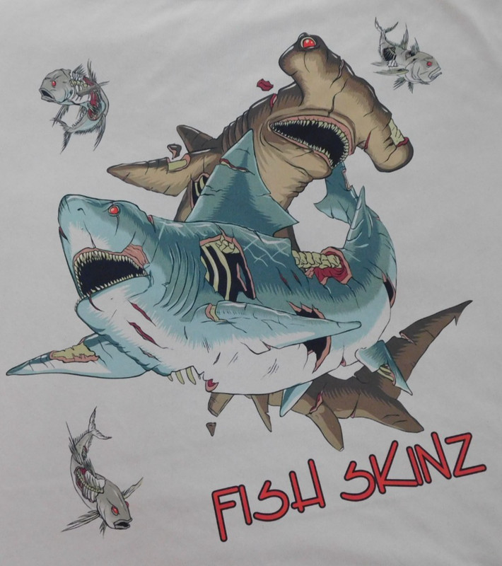 Fish Skinz Performance Shirt Mens Size 2XL Cool Dry Fit Fishing Short Sleeve