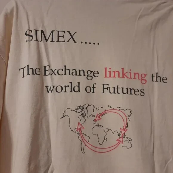Vintage Sof Tee Simex The Exchange Linking the World of Future White SizeXL gallery