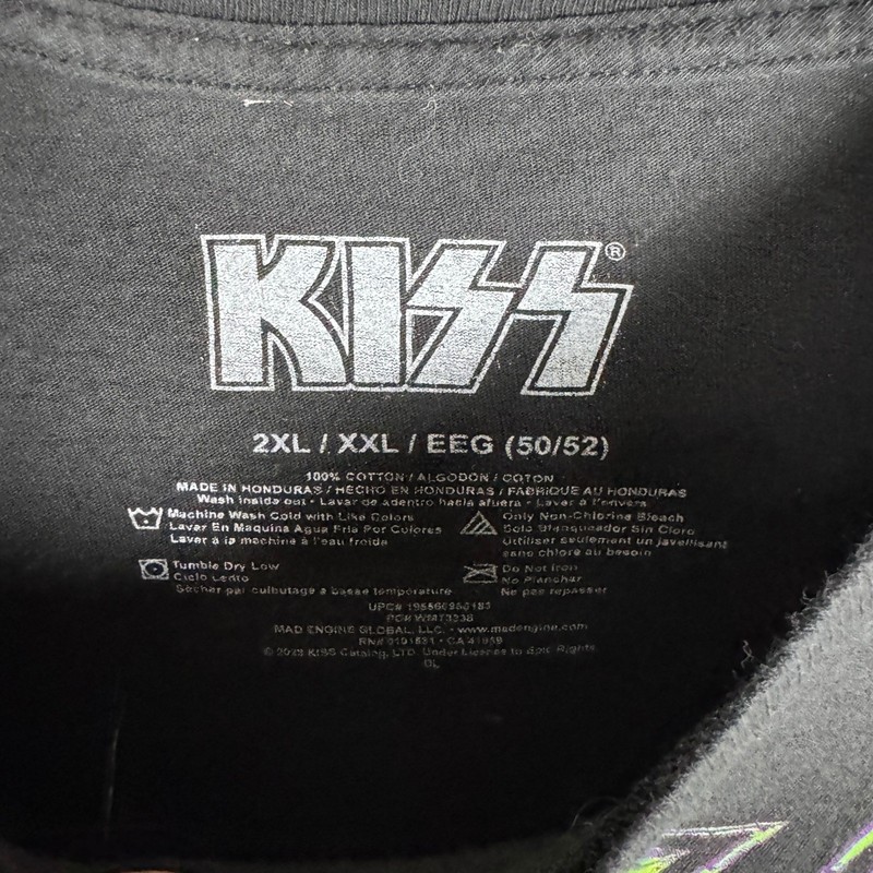 KISS Destroyer Band T-Shirt Mens 2XL Black Neon Graphic Rock Music Tee 2023 gallery