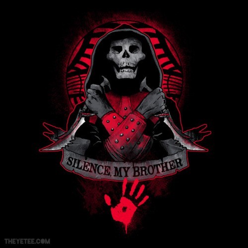 SKYRIM The Elder Scrolls Black Door Riddles Dark Brotherhood Art TeeFury T-SHIRT