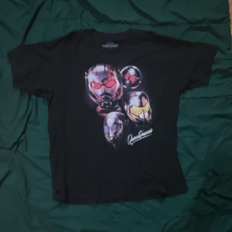 Marvel Men’s XL Black Ant-Man & Iron Man Graphic Print Cotton Crew Neck Tee